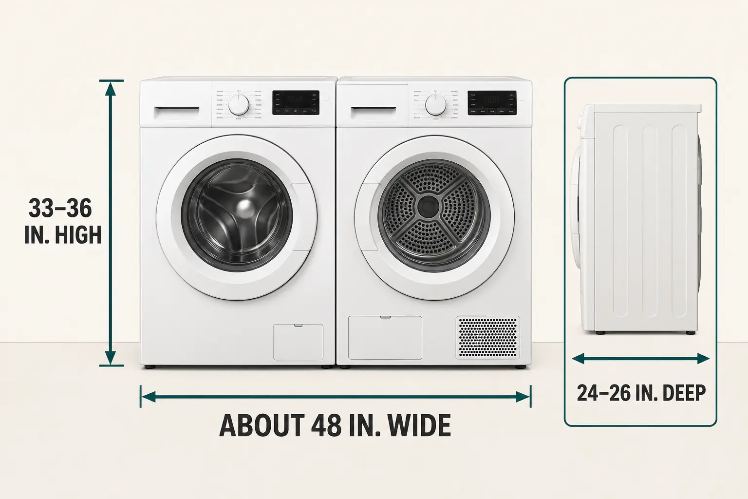 Standard Compact Washer and Dryer Dimensions
